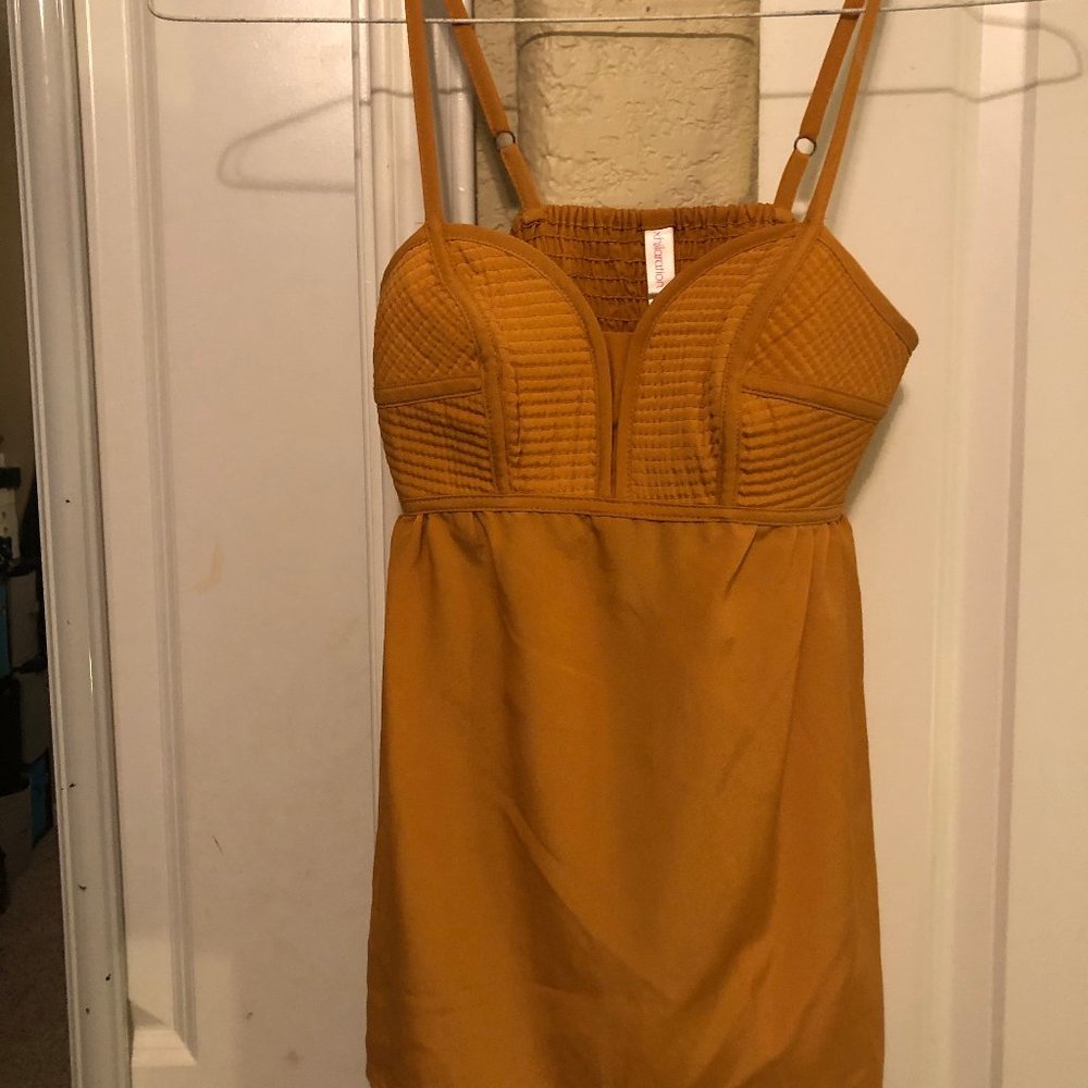 mustard blouse